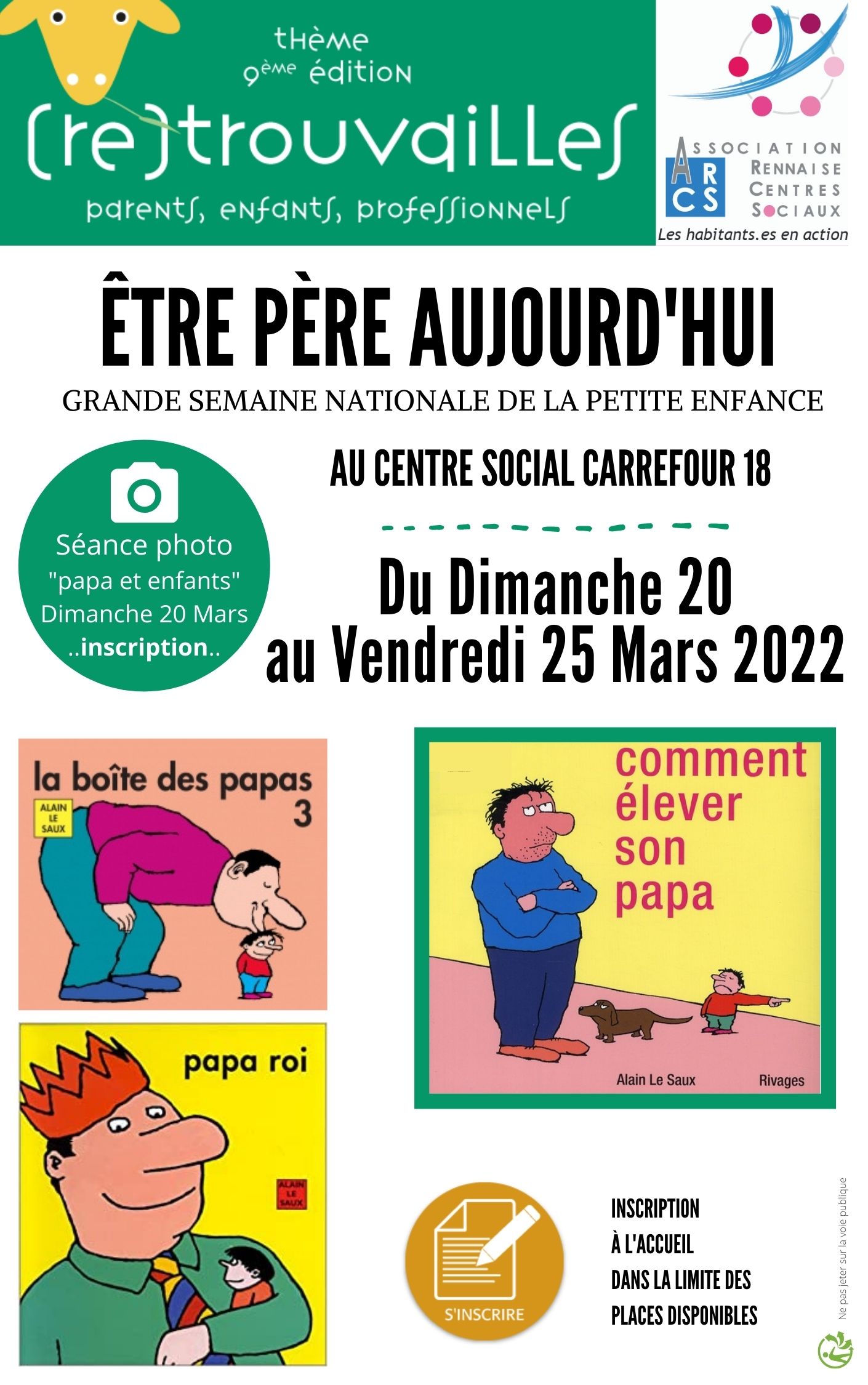 Être père aujourd&rsquo;hui – Centre social Carrefour 18 – Rennes