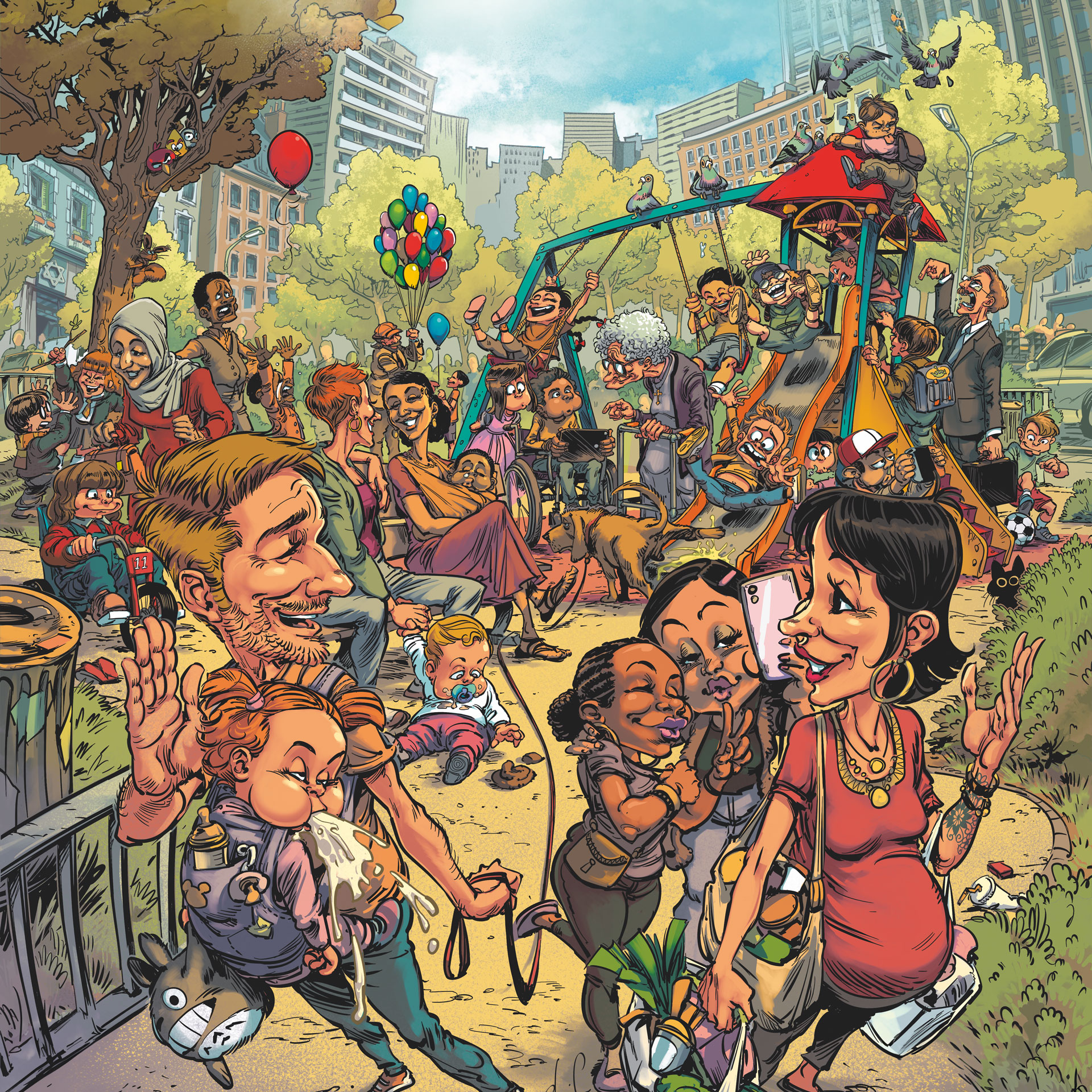 Parents Live Illustration parentalite carre